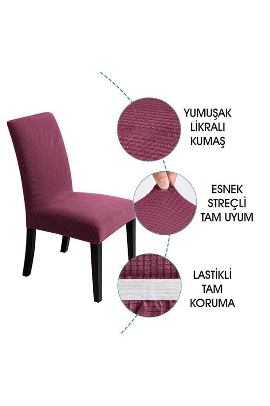 Housse de Chaise Extensible en Lycra – Protection Lavable avec Élastique Ajustable
