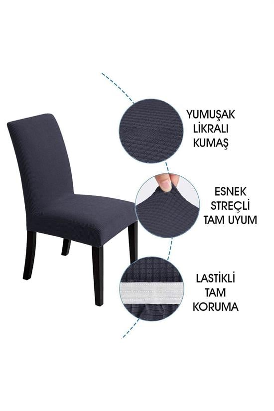 Housse de Chaise Extensible en Lycra – Protection Lavable avec Élastique Ajustable