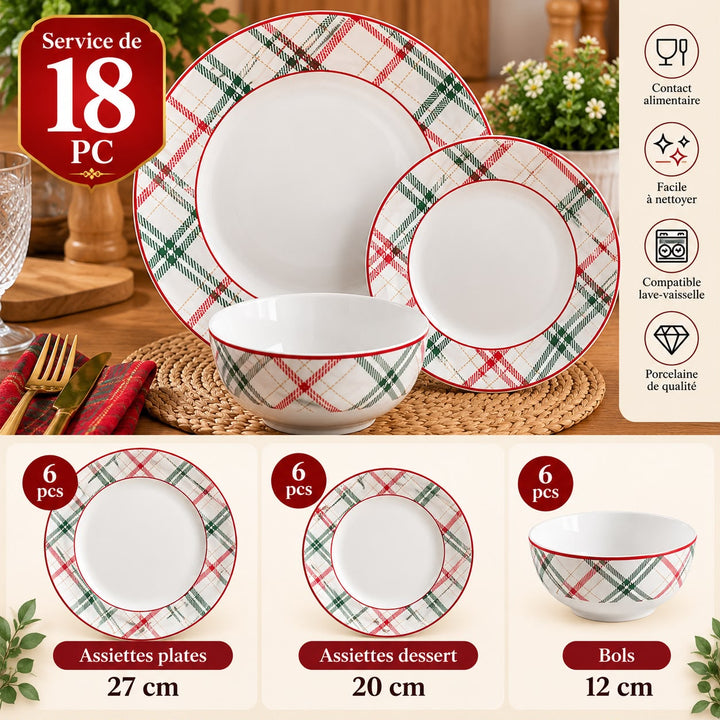 SERVICE ANNIE 18PC ROUGE VERT
