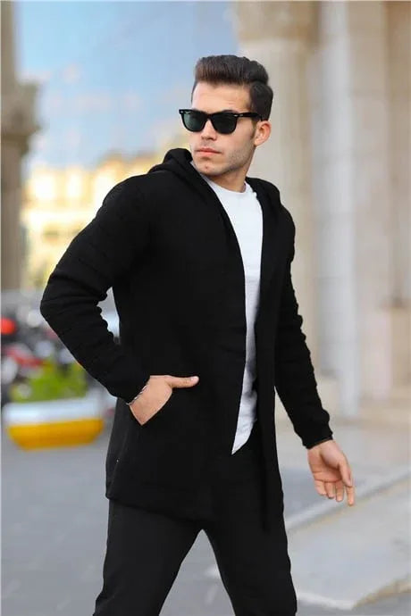 Poncho cardigan à manches décorées pour homme - Justyol