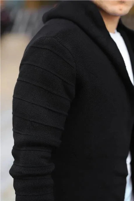 Poncho cardigan à manches décorées pour homme