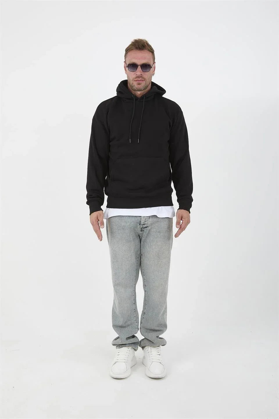 Sweatshirt Homme Oversize à Capuche avec Poches Kangourou - Justyol