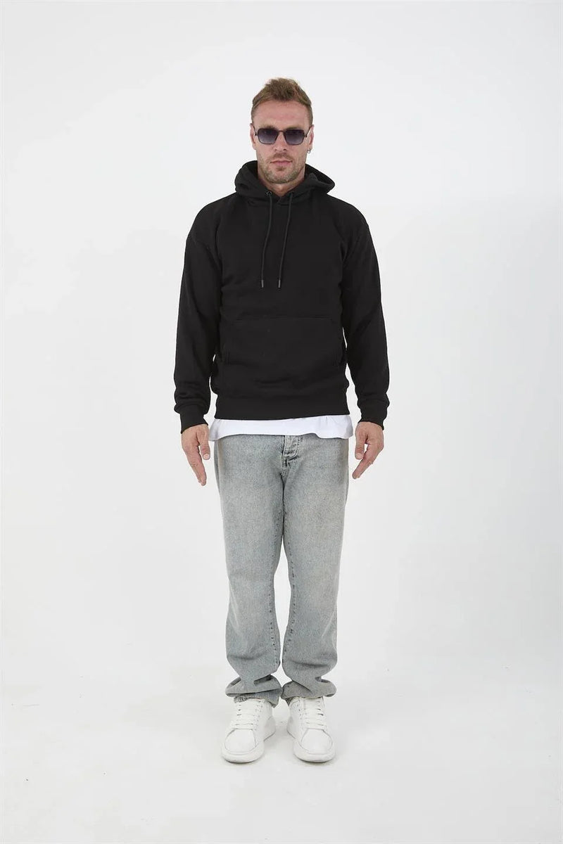 Sweat à Capuche Homme Oversize avec Poche Kangourou