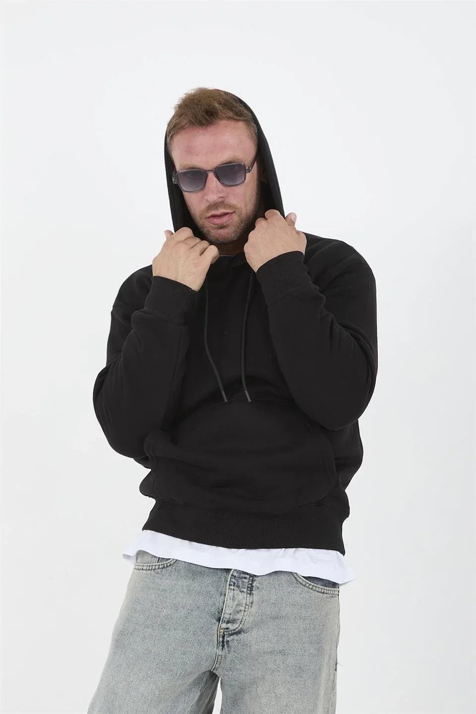 Sweatshirt Homme Oversize à Capuche avec Poches Kangourou - Justyol
