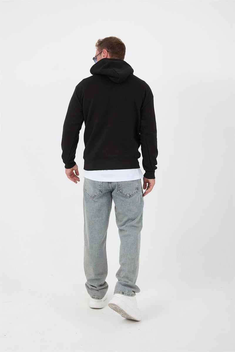 Sweat à Capuche Homme Oversize avec Poche Kangourou