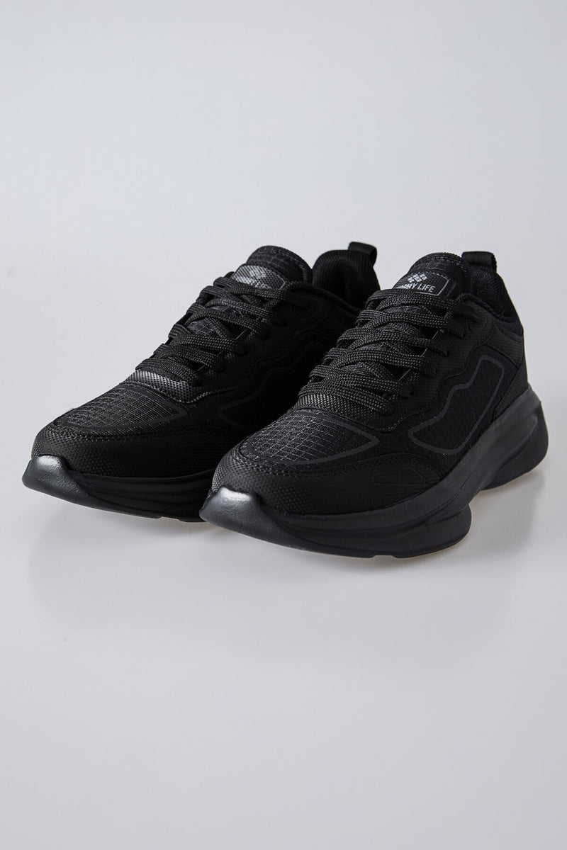 Baskets Sportives à Lacets pour Homme - Semelle Épaisse, Détails en Mesh