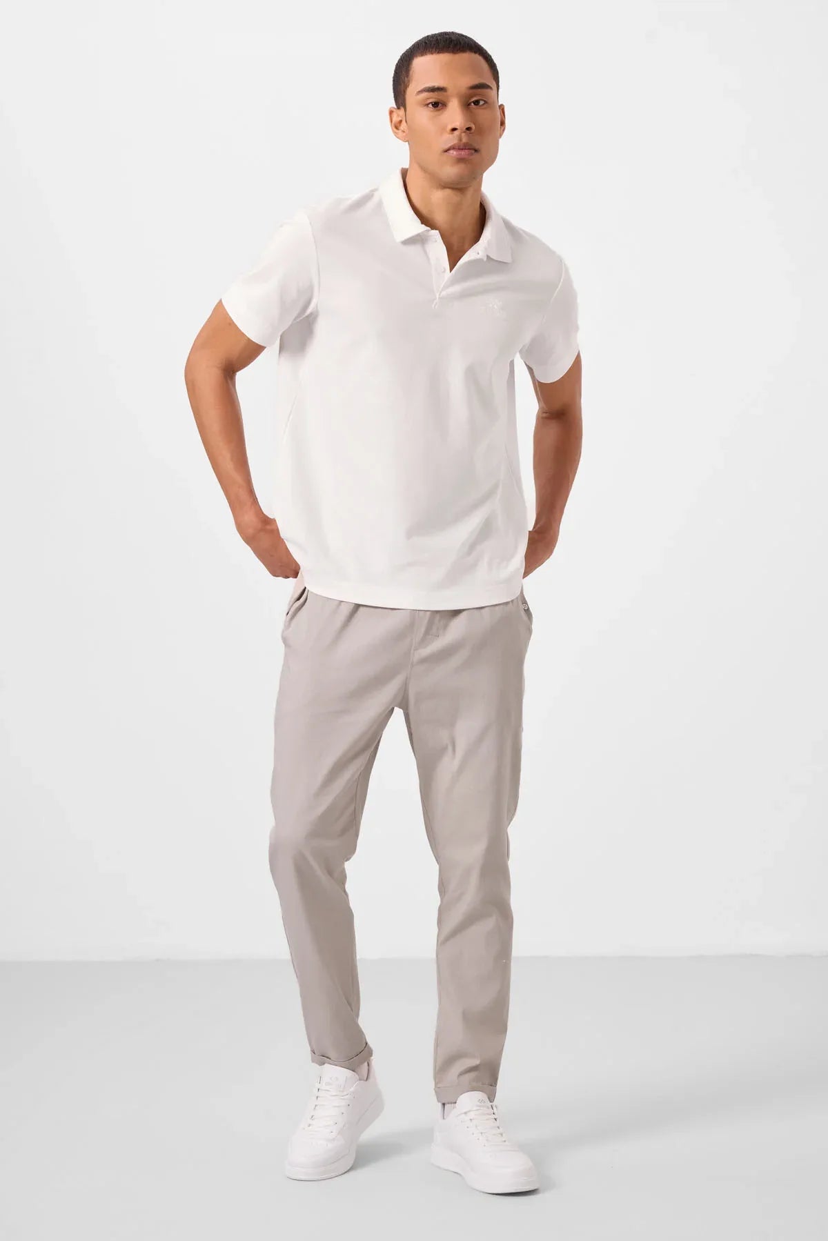 pantalon chino homme léger extensible coupe standard- 82178 - Justyol