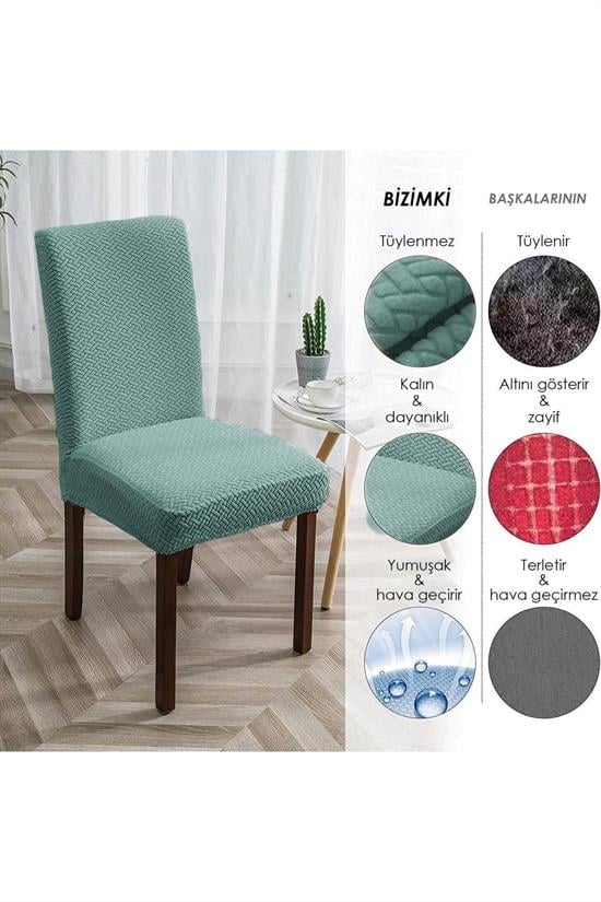 Housse de Chaise Élastique avec Motif Tuile - Protège-Chaise Lavable, Flexible et Moderne