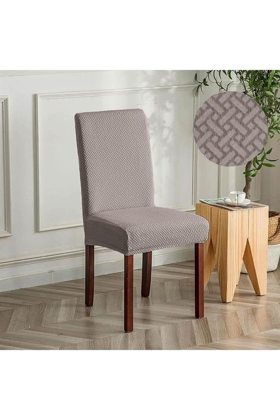 Housse de Chaise Élastique avec Motif Tuile - Protège-Chaise Lavable, Flexible et Moderne