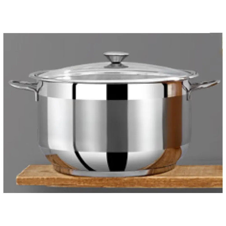 B - Pot simple argenté 22 cm